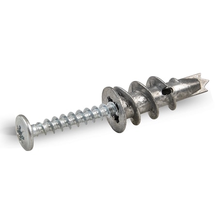 Rawlplug METAL SELF- DRILLING WALL ANCHOR WITH 8 x 1-1/4 SCREWS  (BAG OF 25) CASE OF 4, PK100 R-S0-DRA-02+8-2-C